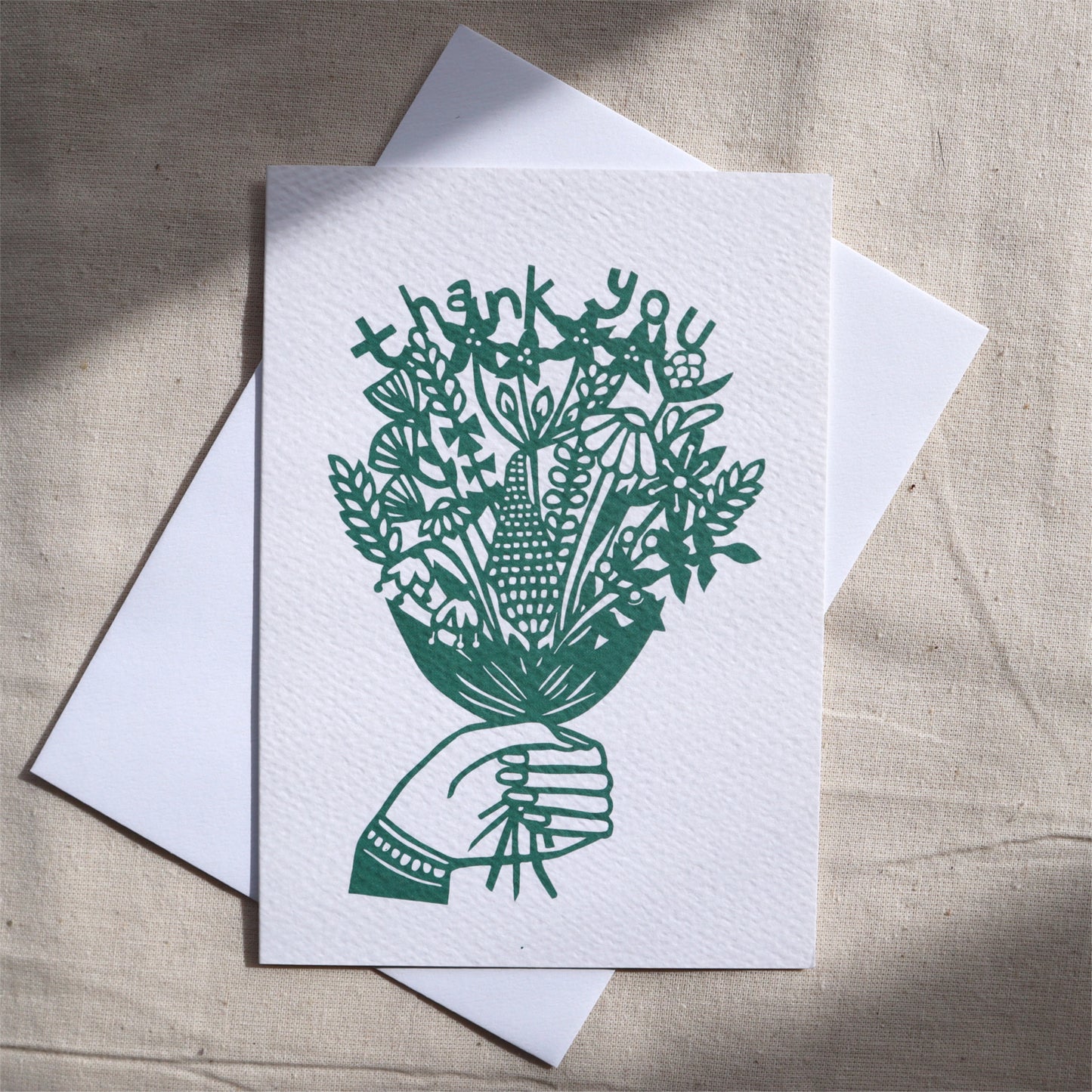 Thank You Flowers card - 4 colours